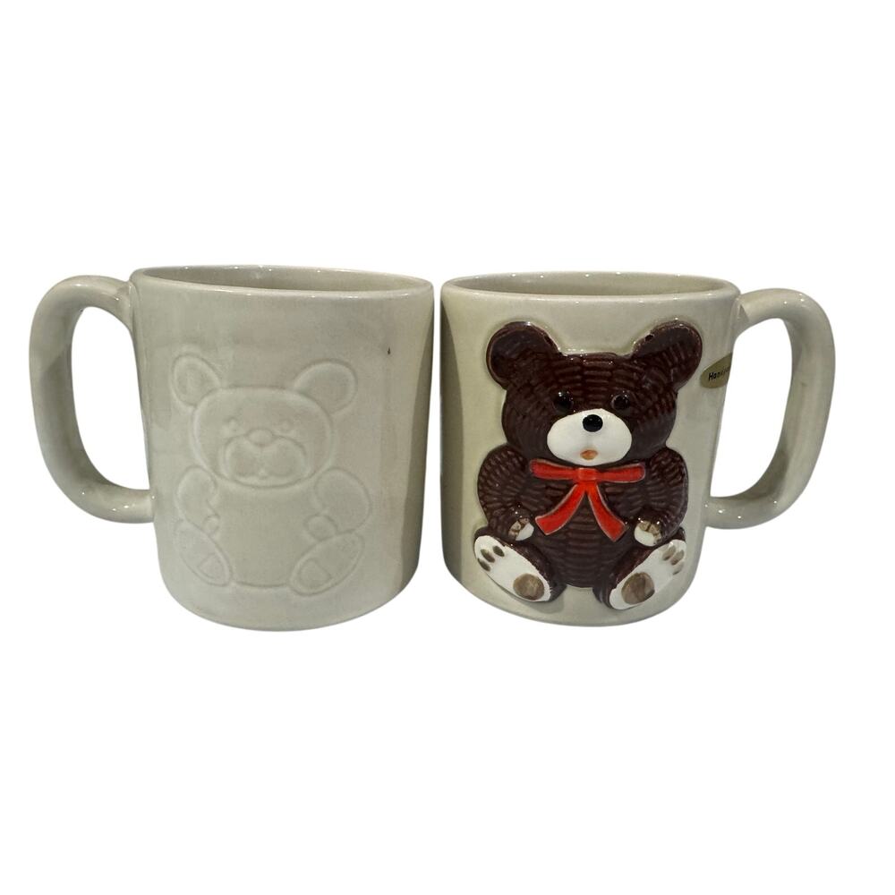 Otagiri Hand Painted Bear Mugs Set 2